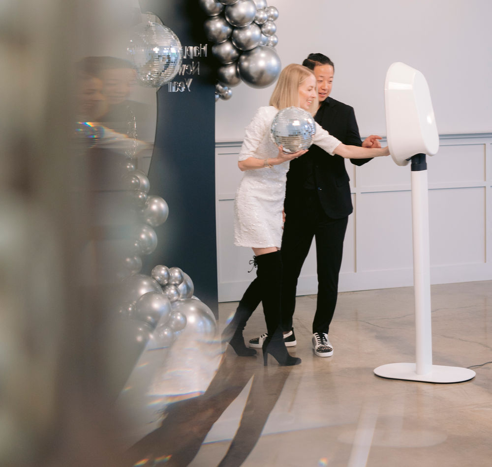 Luxury photo booth setup detail